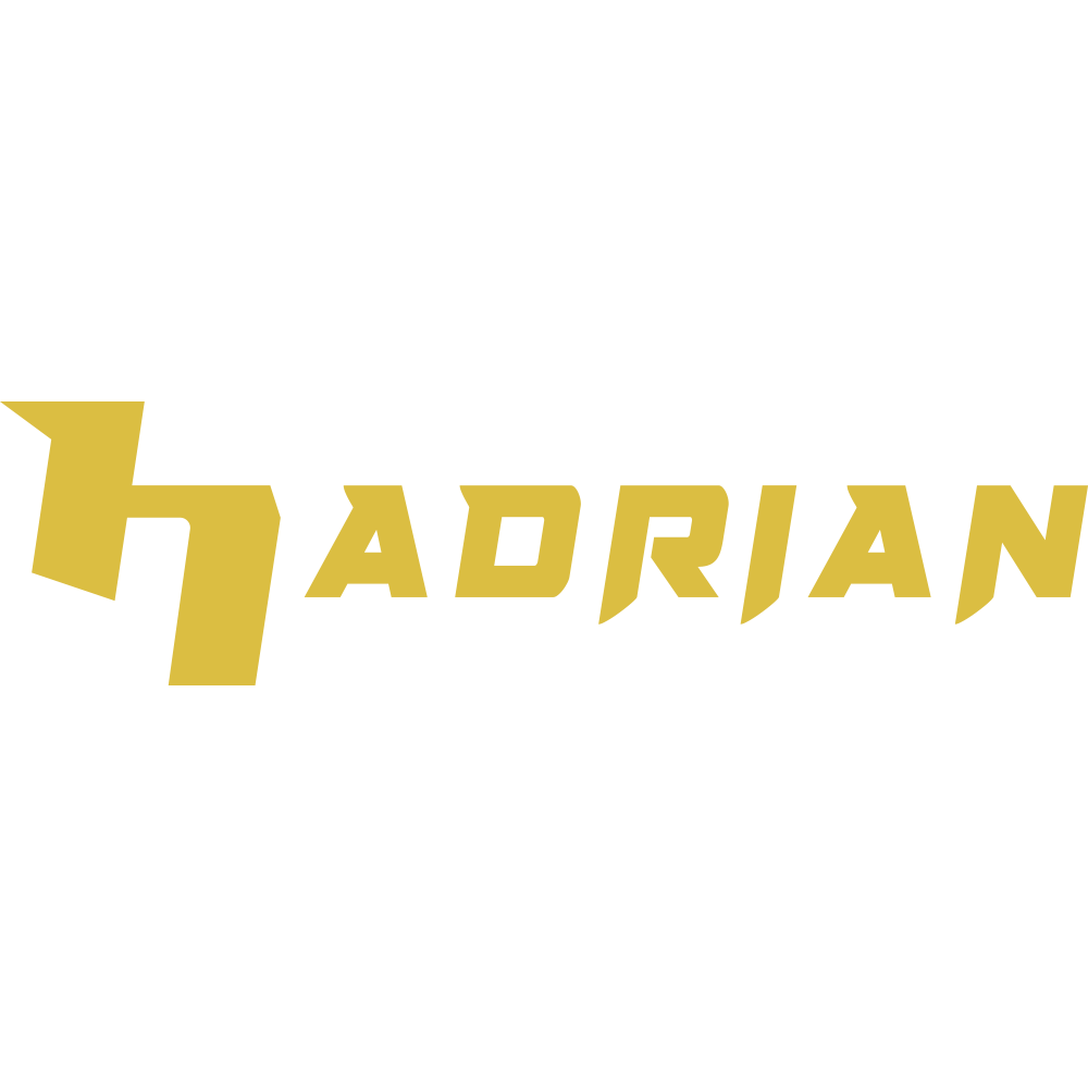 Hadrian typeface in yellow